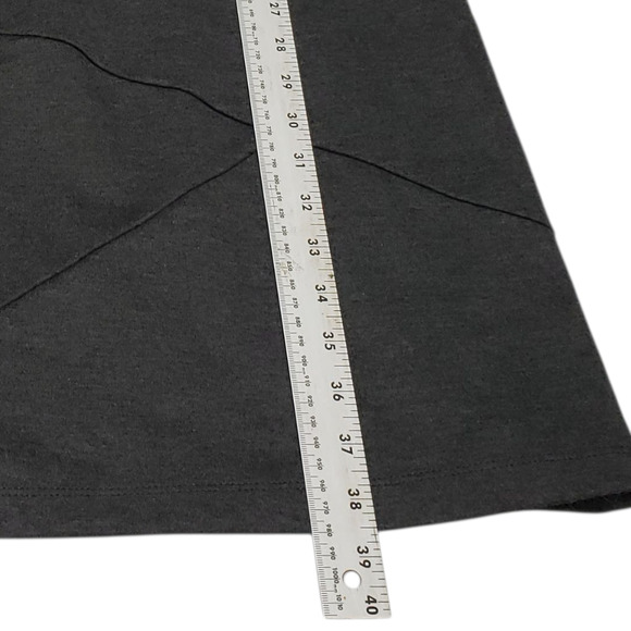 AB Studio Dress 14 Heather Charcoal Stretch Knit Work to Weekend - Picture 7 of 12